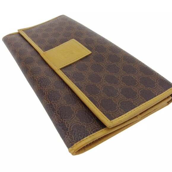 Celine long wallet macadam beige PVC x leather Authentic USED - Picture 7 of 11